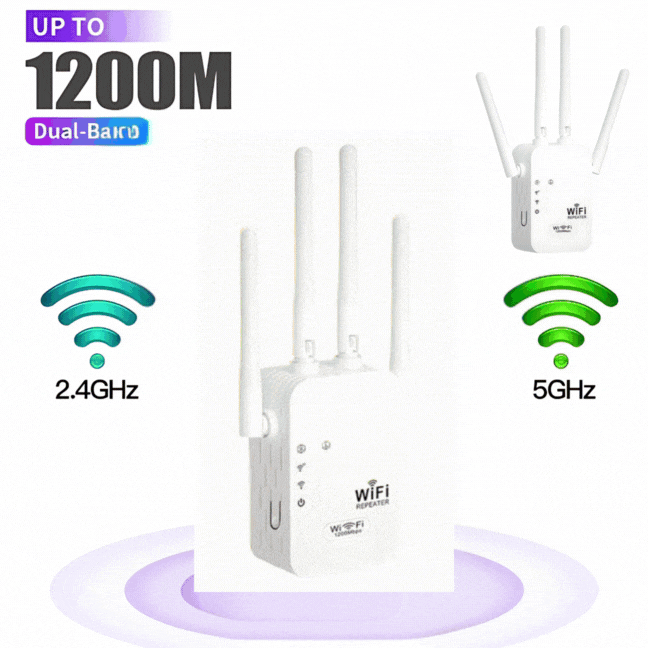 WiFi Extender 5G 1200mbps | Amplify Your Wi-Fi Coverage in Under 60 Seconds