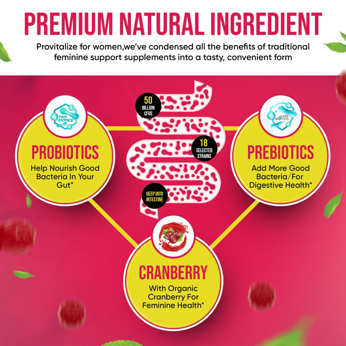Cranberry Women's Probiotic Gummies